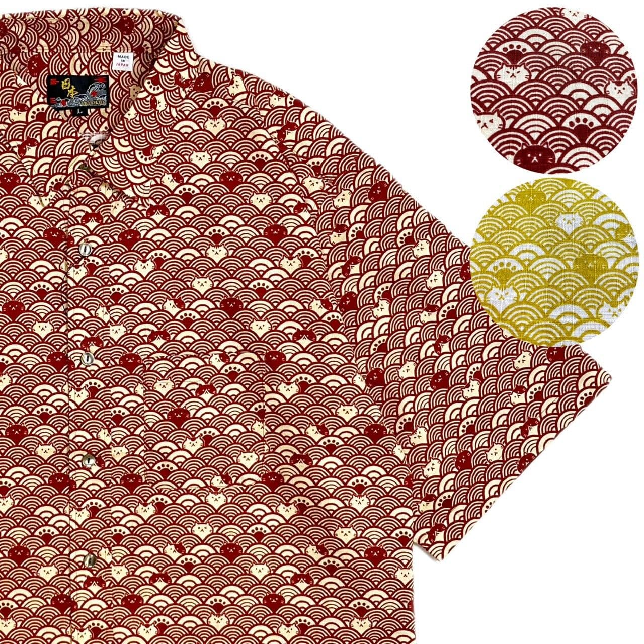 Oshikatsu Button Shirt Cats Made in Japan