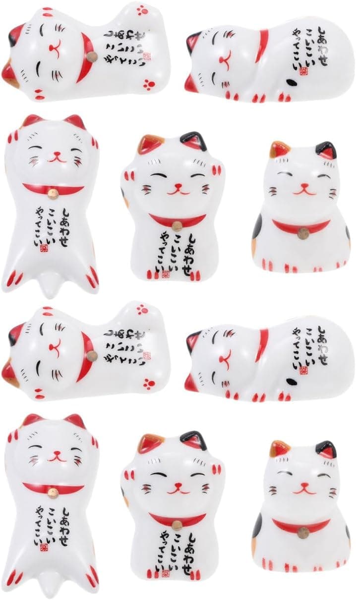 Repose-baguettes chat japonais céramique