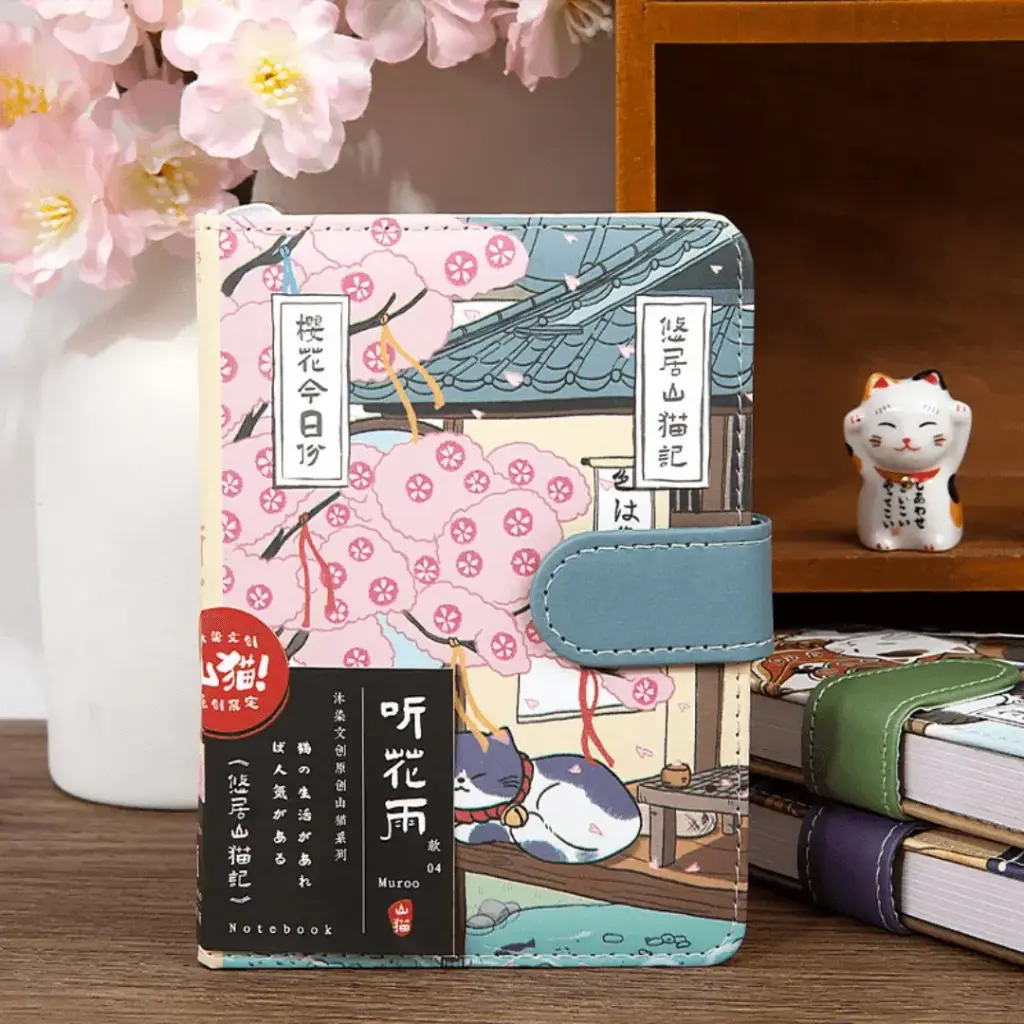 Carnet magnétique A6 Chats Japonais - Sakura