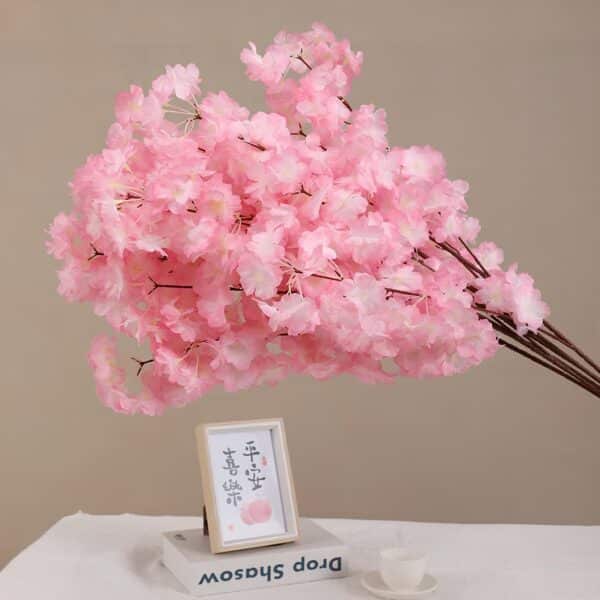 Branche cerisier japonais artificiel rose