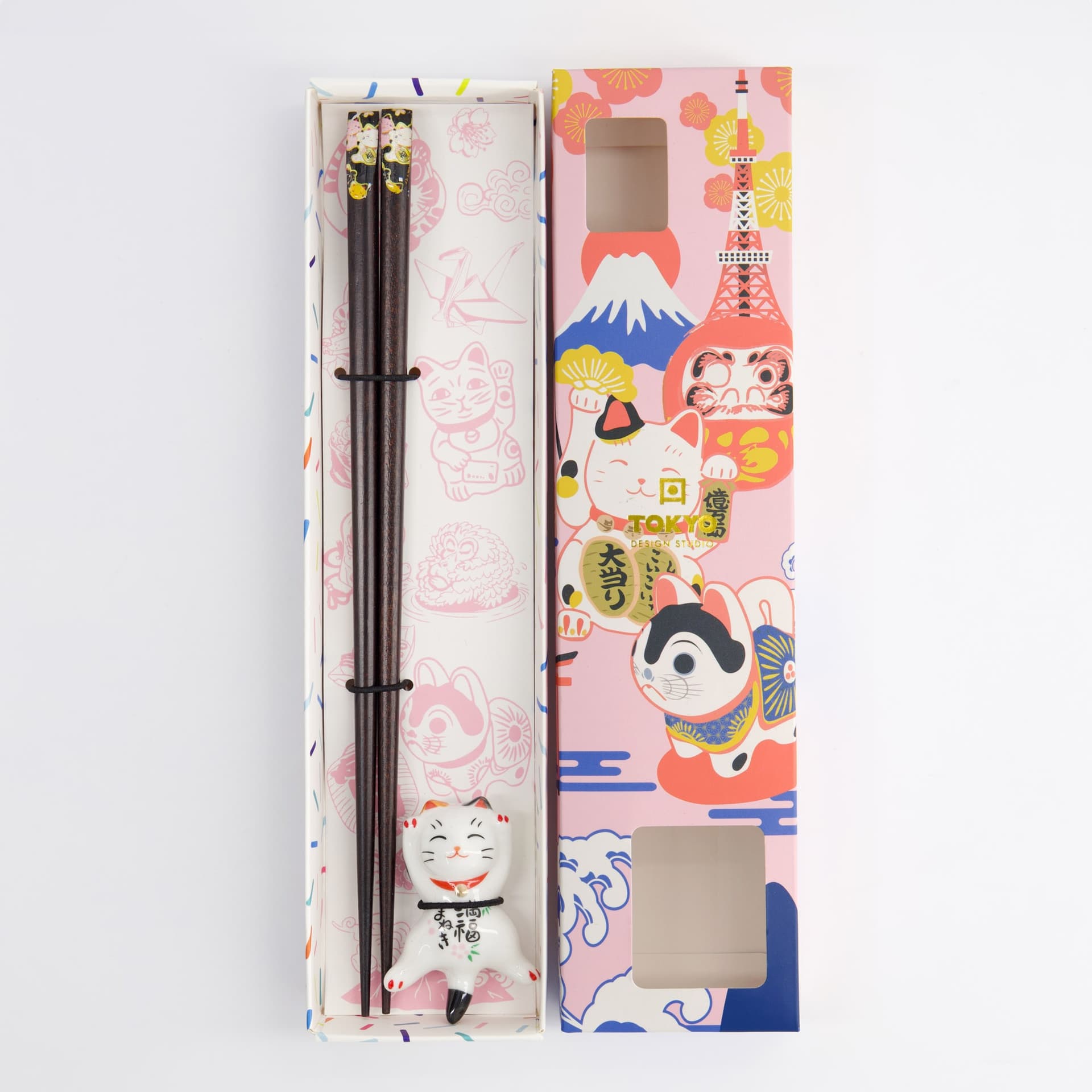 Coffret baguettes + repose Lucky Cat (A)