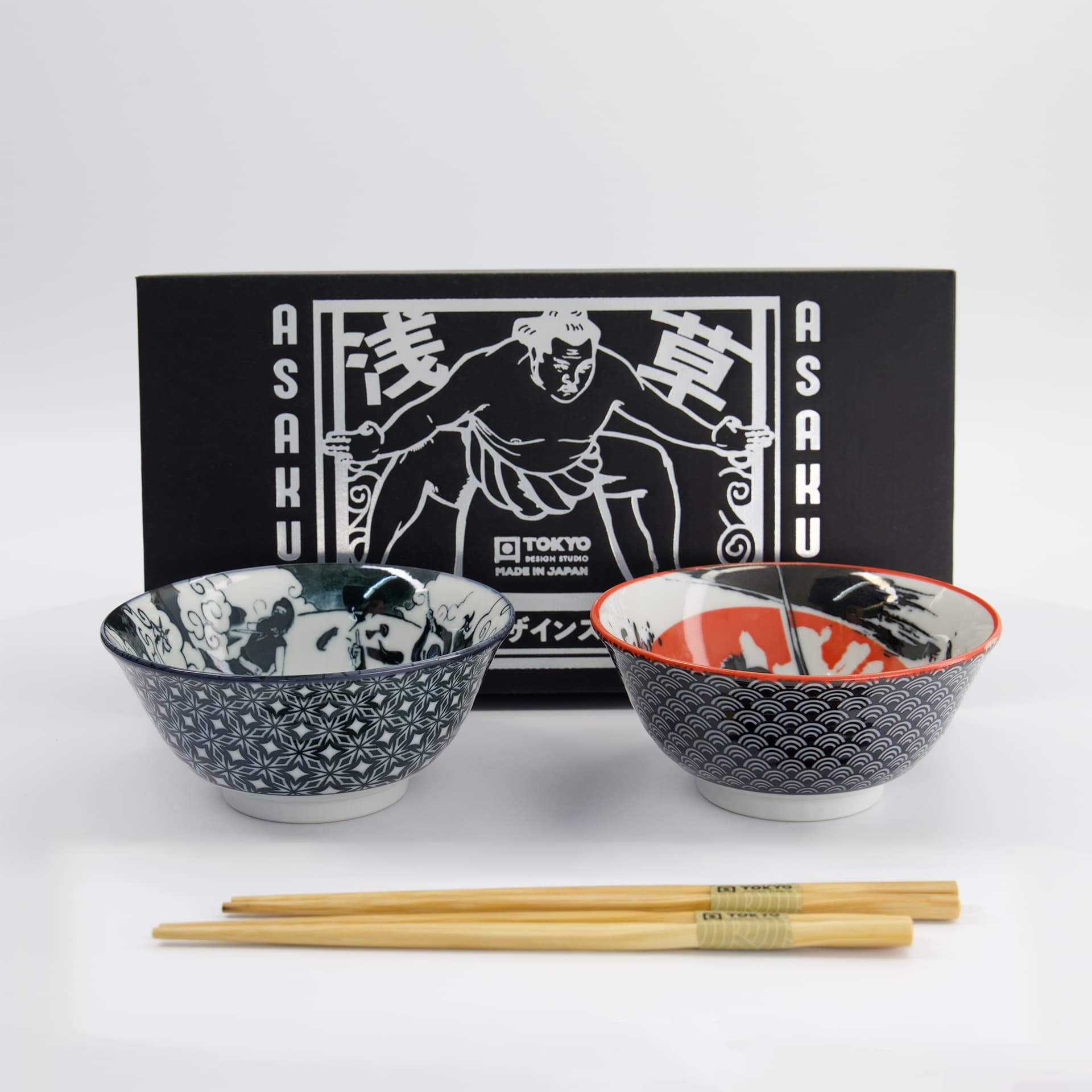 Asakusa Tayo Bowl Giftset 2pcs A – Tokyo Design Studio