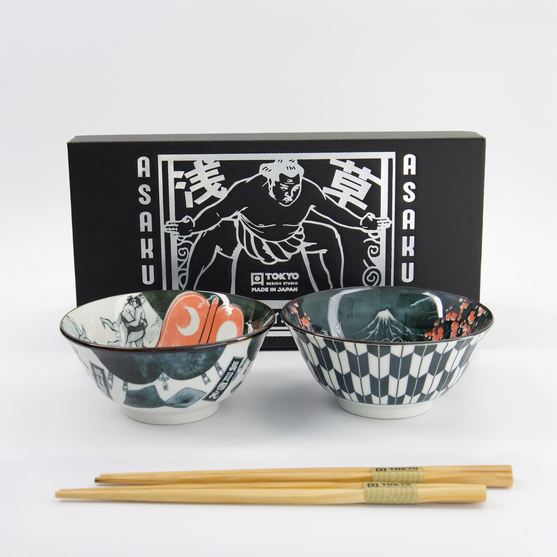 Asakusa Tayo Bowl Giftset 2pcs B – Tokyo Design Studio
