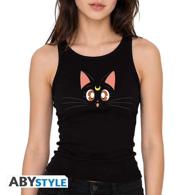 Débardeur Sailor Moon Luna femme noir