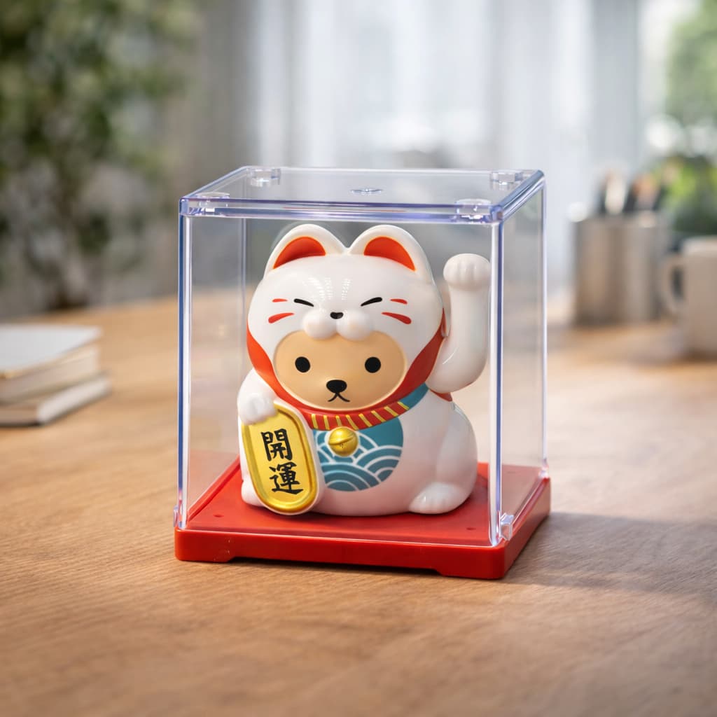 Lucky Cat solaire Multicolore