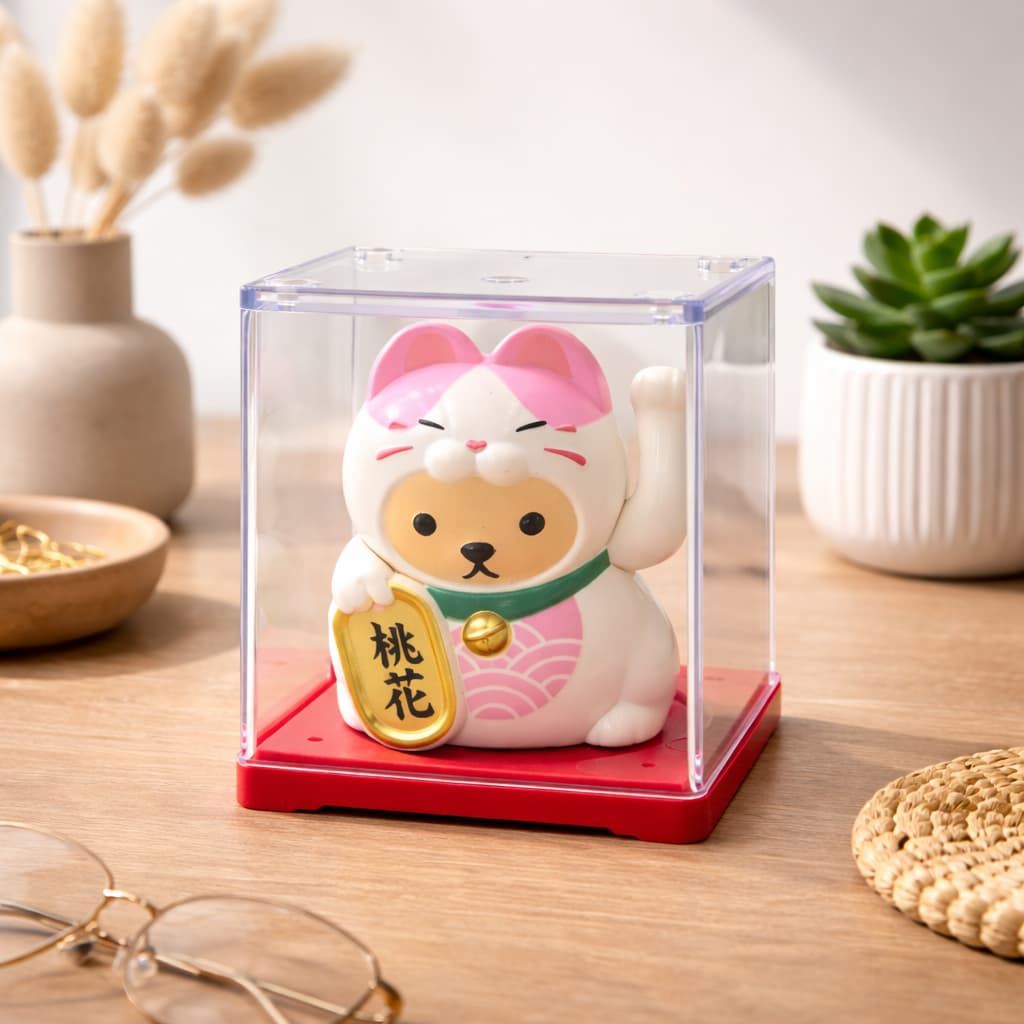 Lucky Cat solaire Rose