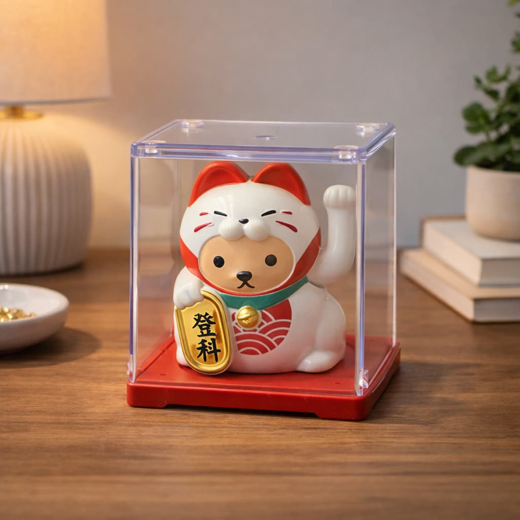 Lucky Cat solaire Rouge