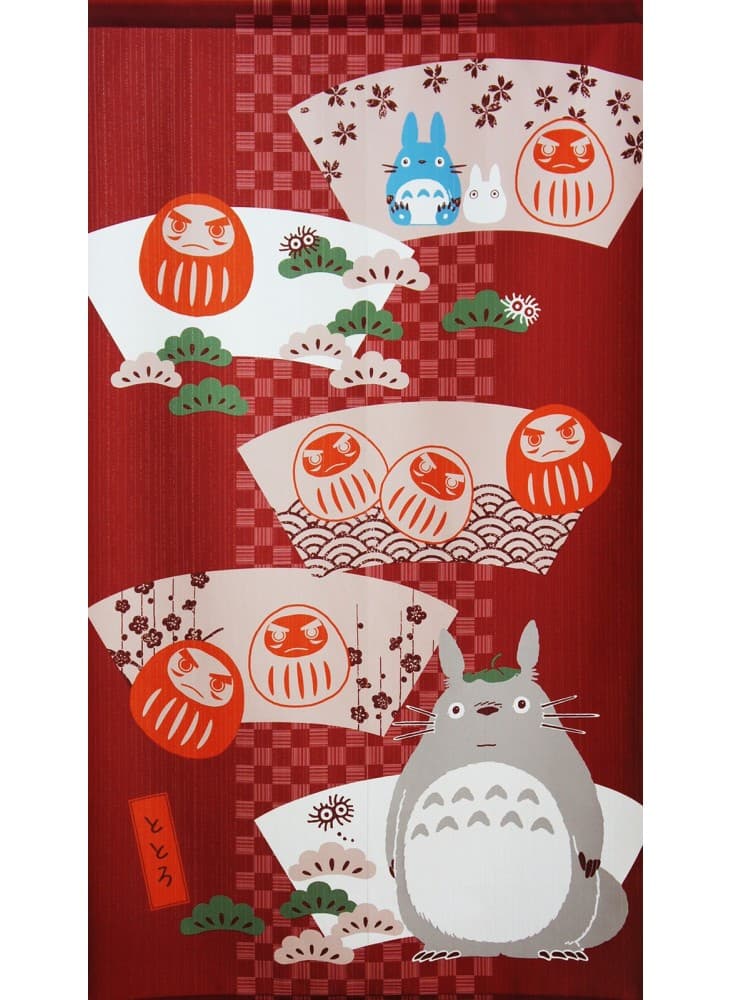 Noren Totoro Daruma Rouge