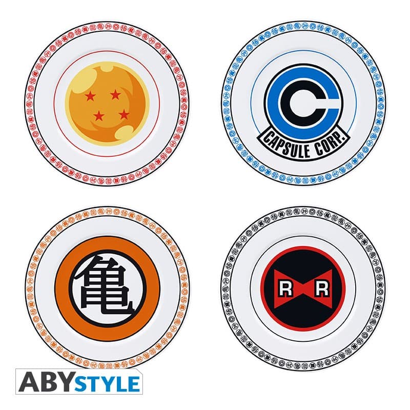 Set 4 assiettes Dragon Ball Emblèmes