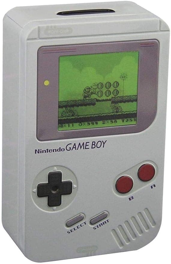Tirelire en métal grise Nintendo Game Boy